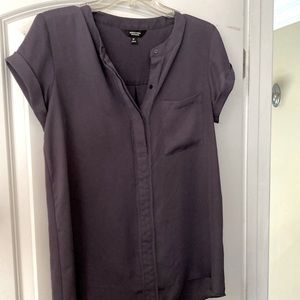 Simply Vera M charcoal purple hue Sheer top